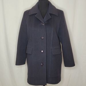 Ferncroft Women's Anglo Fabrics 100% Pure Wool Single Breasted Coat - Size S